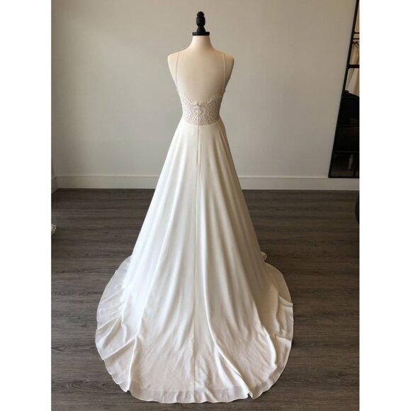 Scout by Sarah Seven Golden Wedding Gown Size 8 - Picture 5 of 11